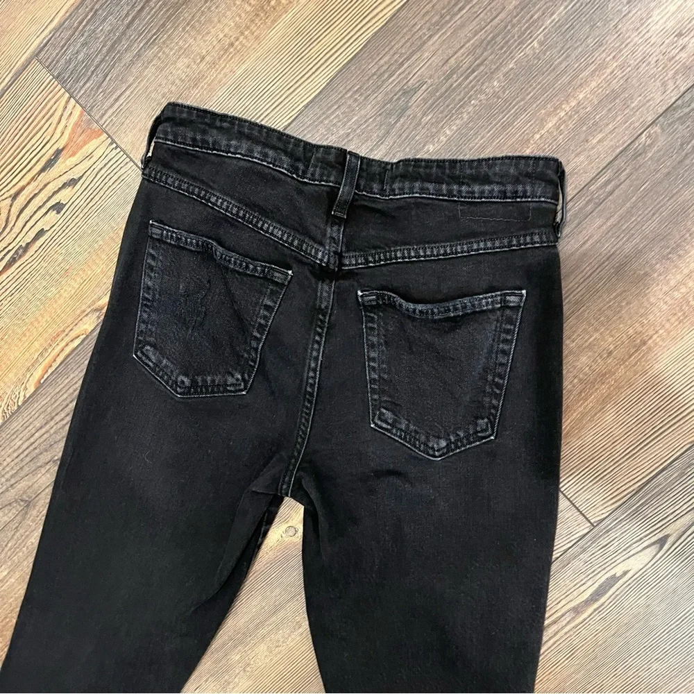 AMO X REVOLVE HIGH RISE TWIST SKINNY JEANS SIZE 28 black magic